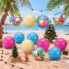 Jetec front packaging showing all 12 inflatable balls and bright colors for festive impact
