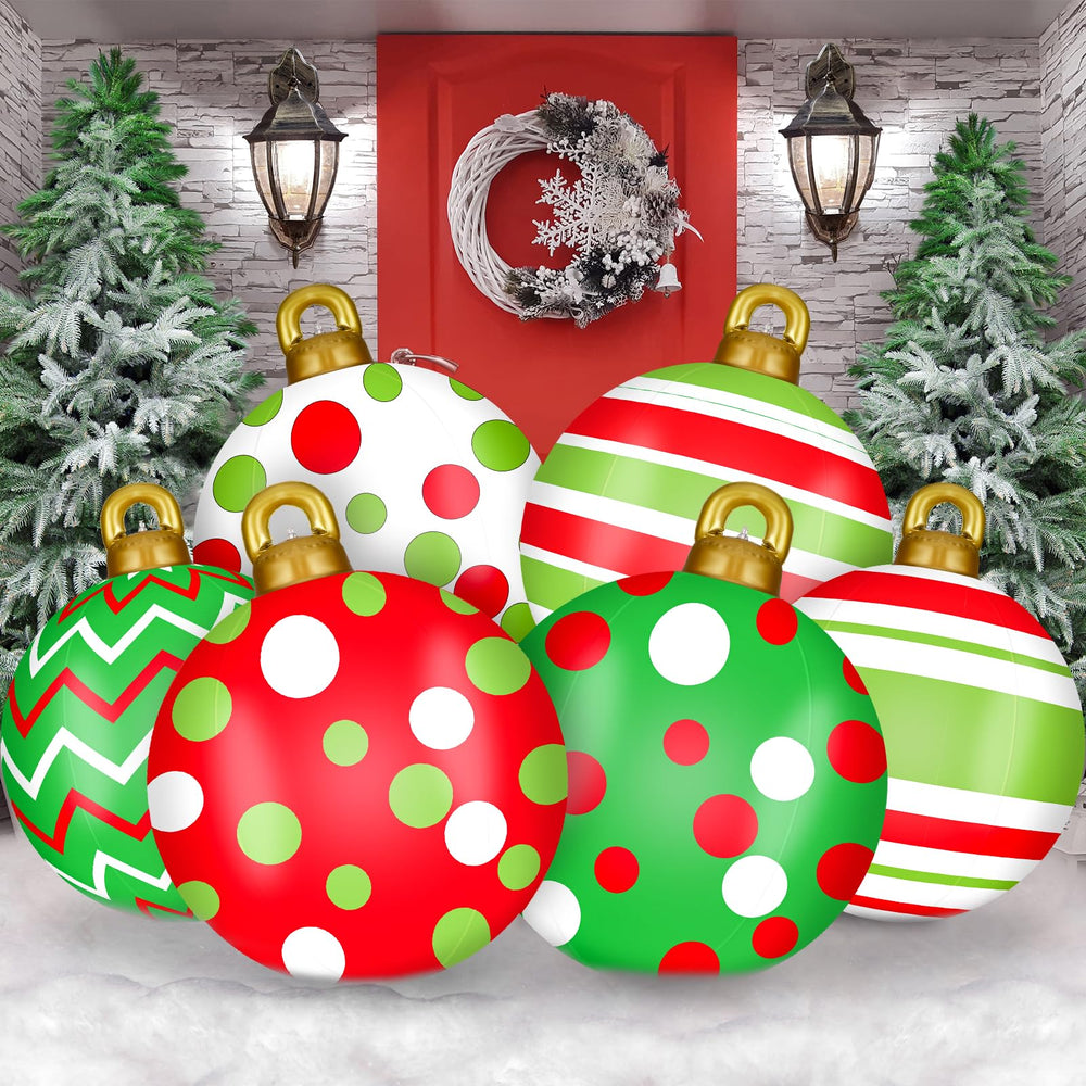 Jetec front view inflated ornament showing festive curb appeal