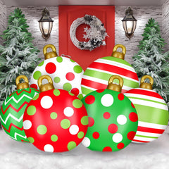 Jetec front view inflated ornament showing festive curb appeal