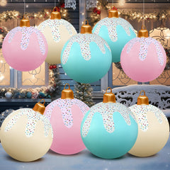 Jetec front view of six pastel inflatable balls showing festive colors and easy setup