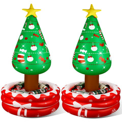 Jetec front view of inflatable tree cooler showing festive design and easy access