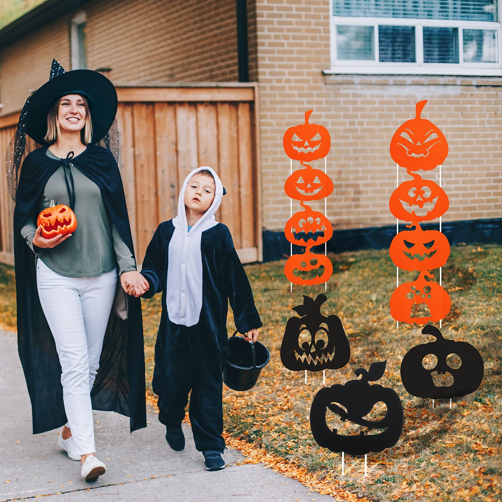 Jetec grouped orange and black pumpkins showing bold color contrast