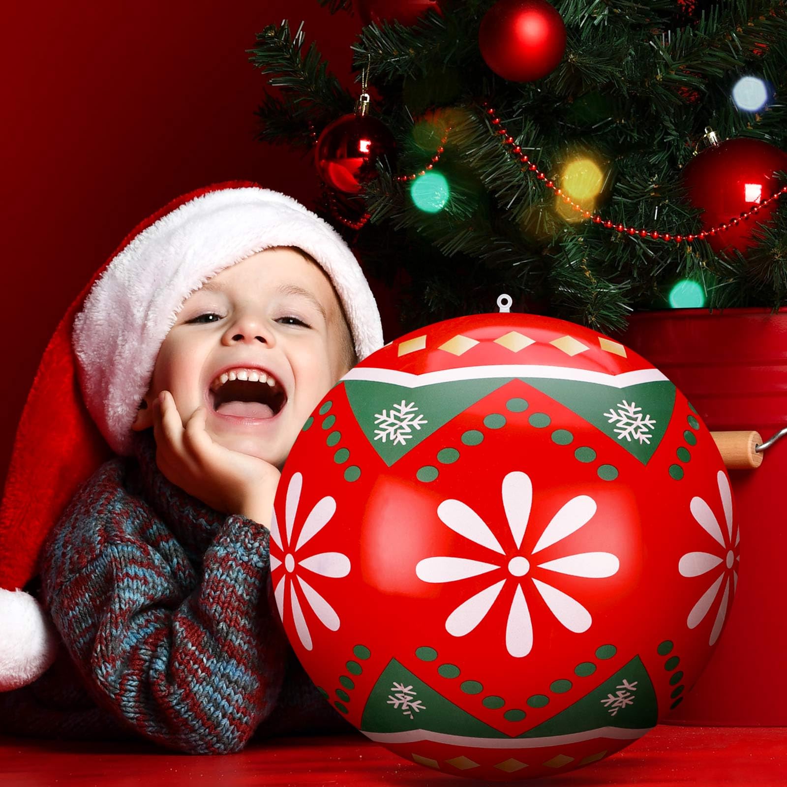 Jetec hanging on Christmas tree adding colorful illuminated accents