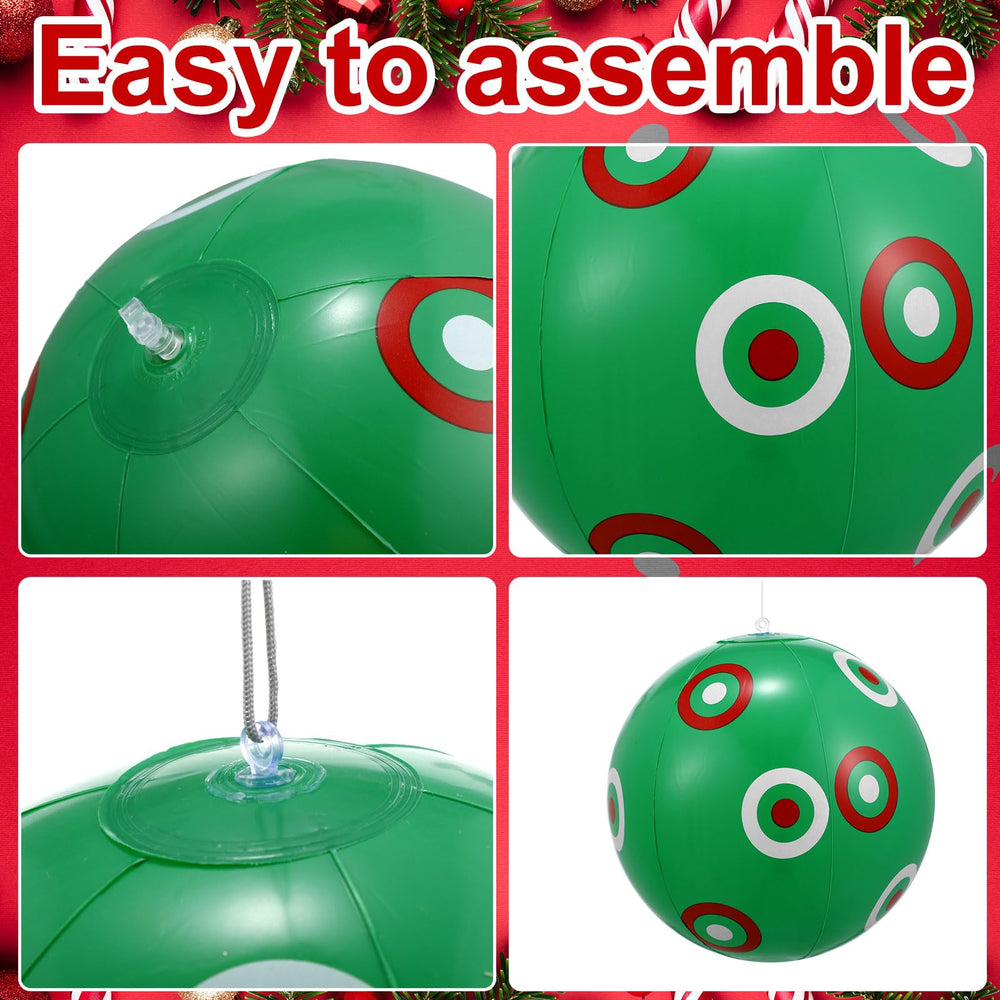 Jetec balls hanging on porch rail brightening outdoor entrance
