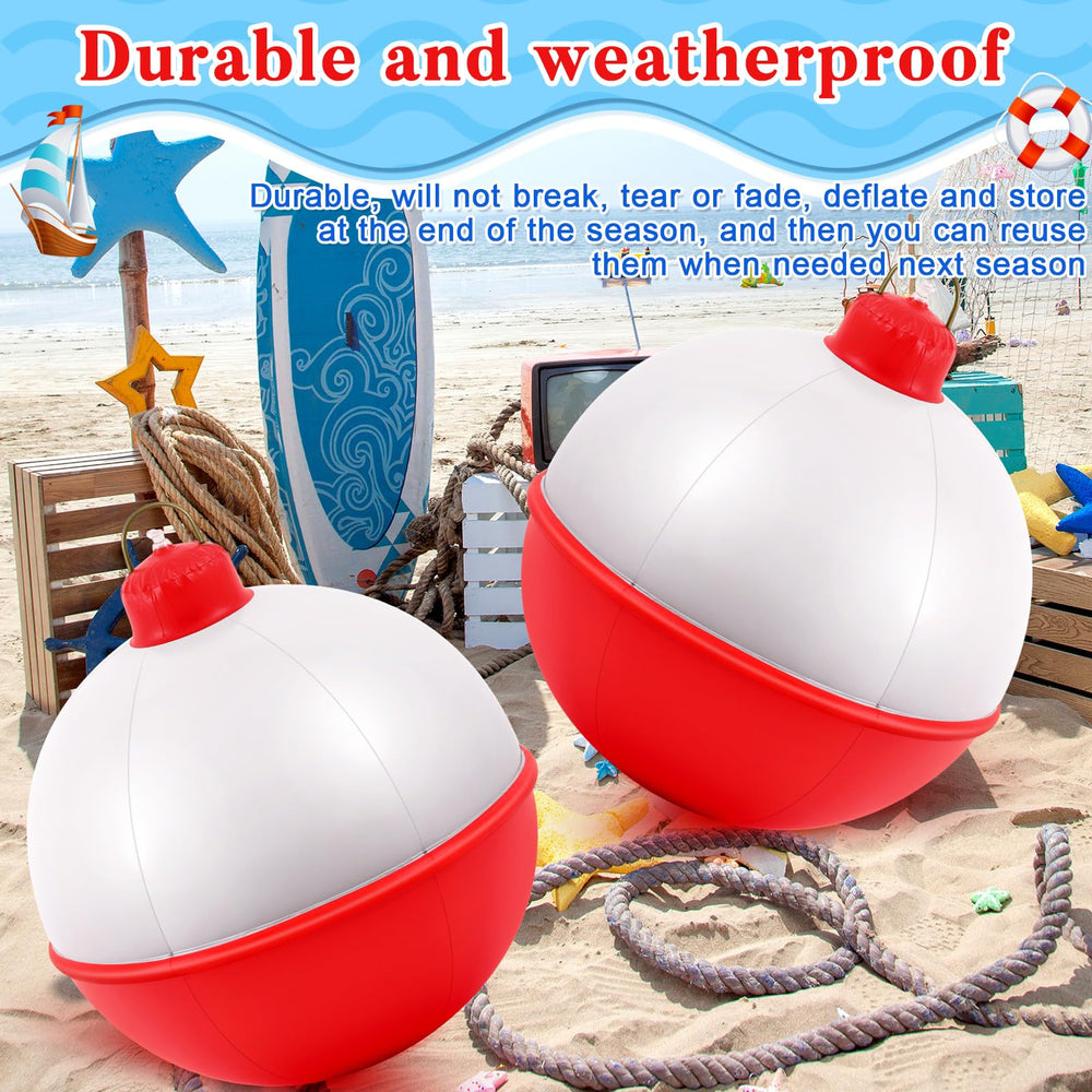 Jetec bobbers hanging from a tree showing eye-catching yard décor appeal