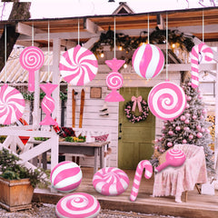 Jetec ornaments in use on a Christmas tree creating colorful candy-themed accents