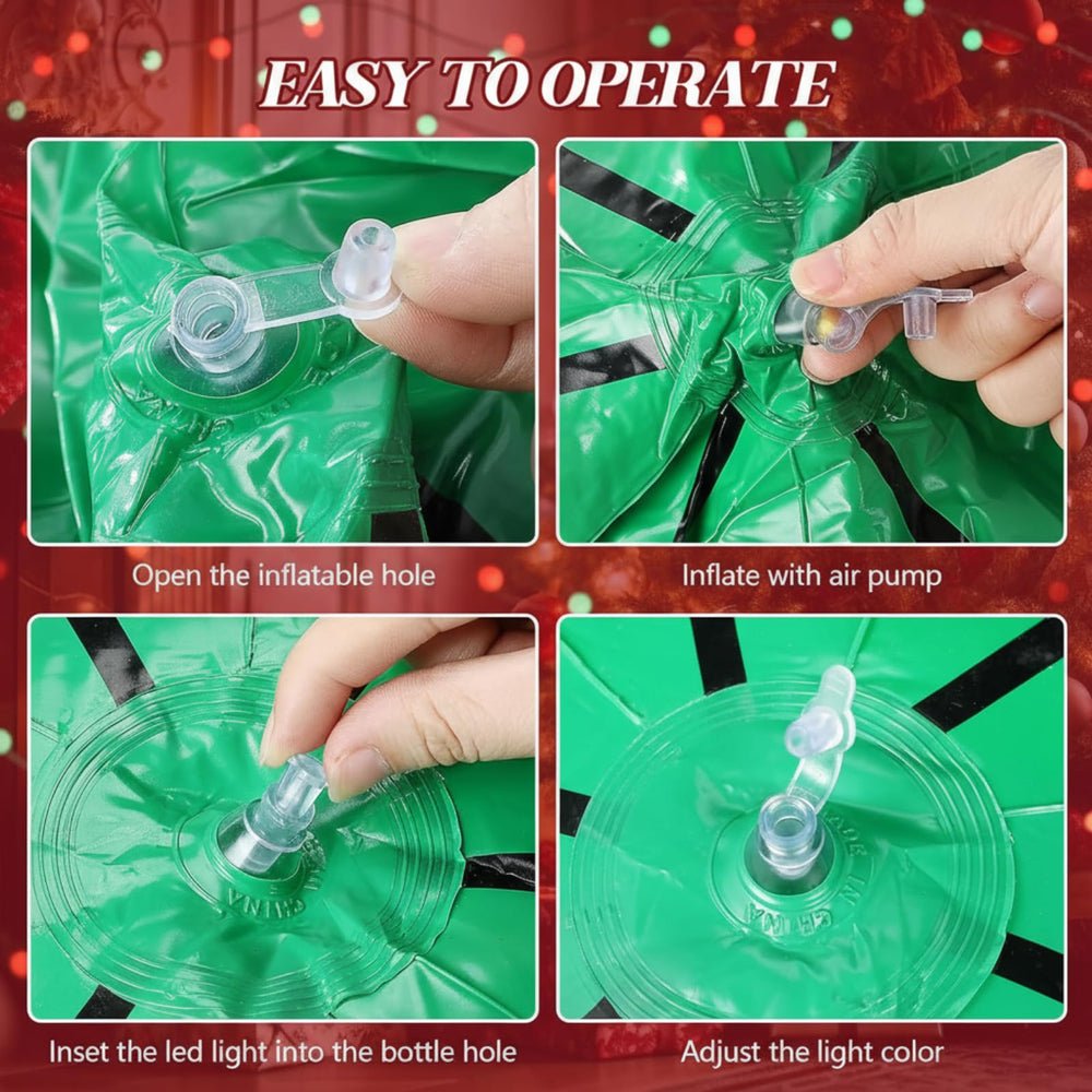 Jetec inflated jingle bell on front lawn adding instant holiday curb charm