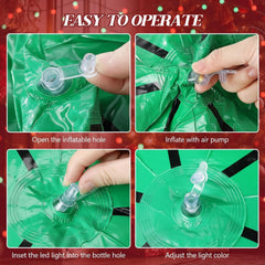 Jetec inflated jingle bell on front lawn adding instant holiday curb charm