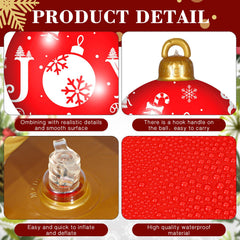 Jetec inflated ornaments placed on lawn creating an instant festive focal point