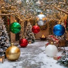 Jetec inflatables staged on a porch creating festive curb appeal and welcoming entry