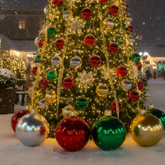 Jetec inflated ornament on porch demonstrating festive curbside visual impact