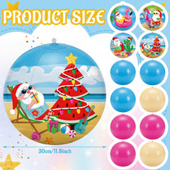 Jetec inflated ball with Santa print offering playful holiday-themed atmosphere