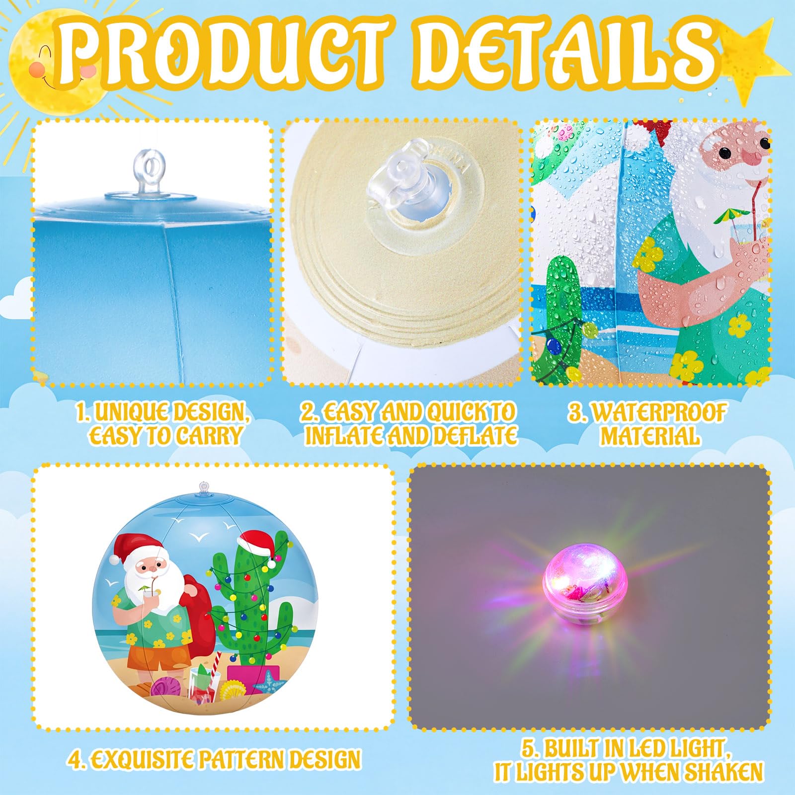 Jetec illuminated inflatables at night creating visible walkway and party lighting