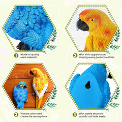 Jetec parrot hollow abdomen with hanging hole for easy mounting benefit