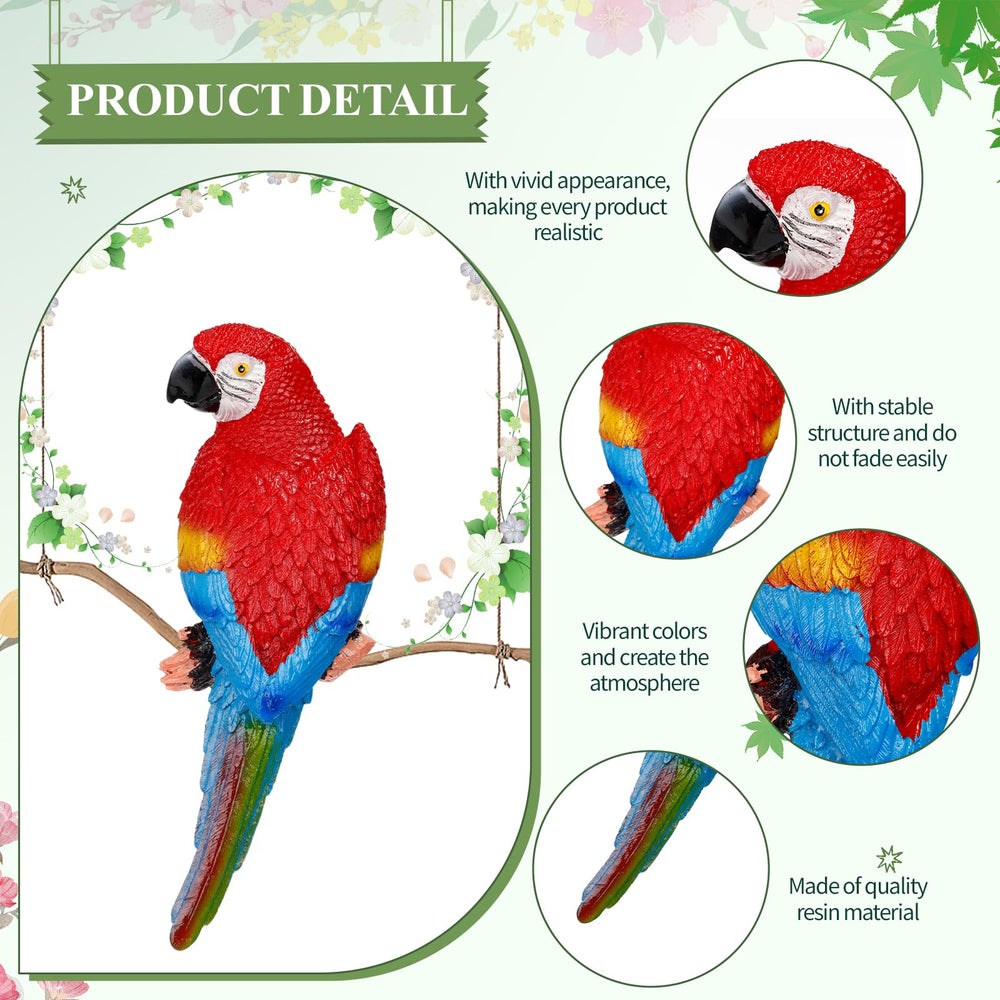 Jetec parrot hanging on tree branch outdoors benefit: easy outdoor display