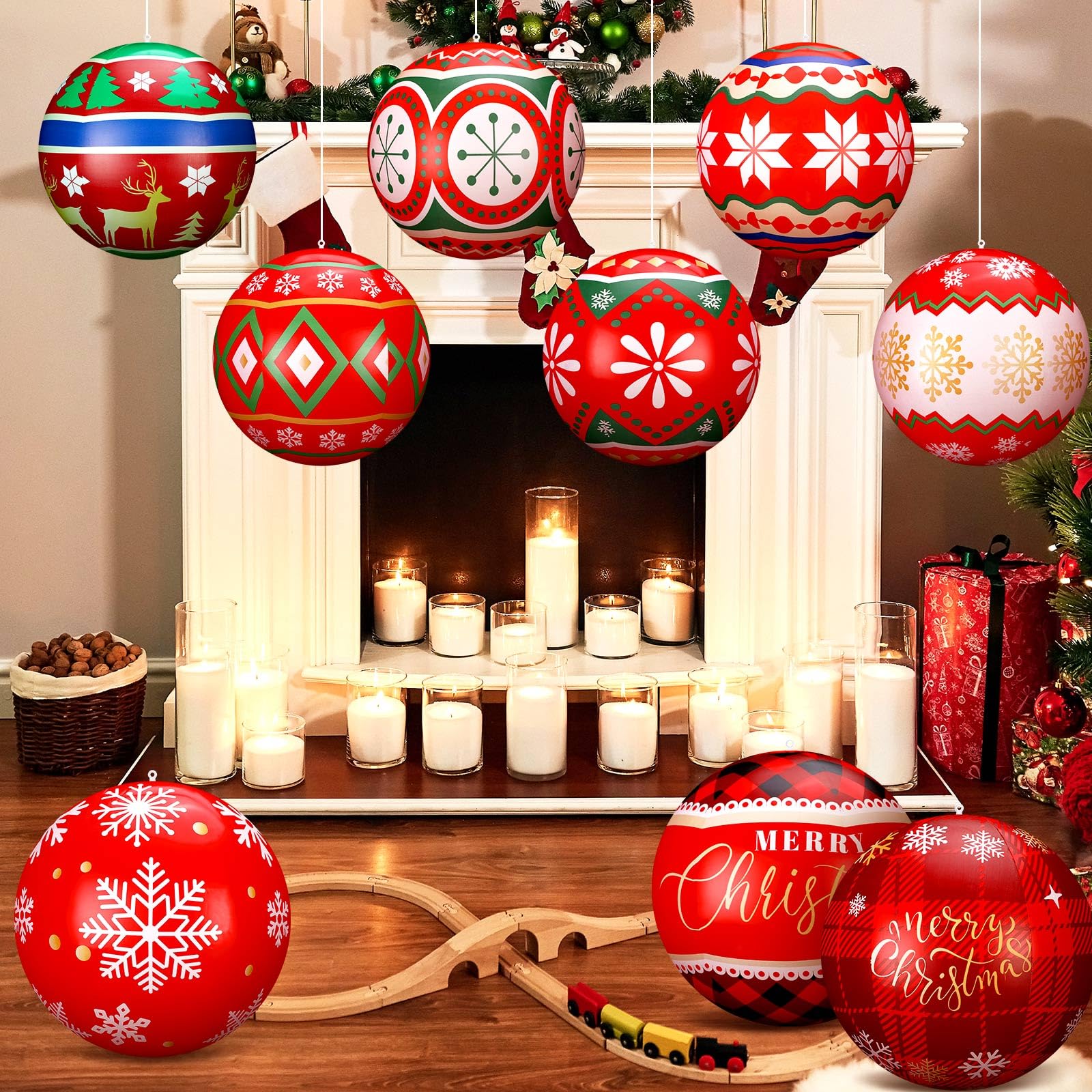 Jetec pattern and internal light visible to enhance festive look