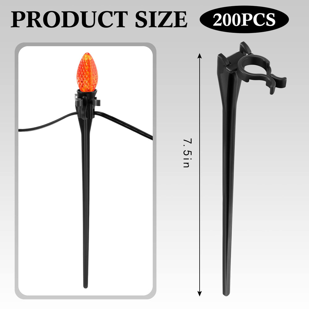 Jetec stakes next to ruler showing 7.5" length for sizing confidence