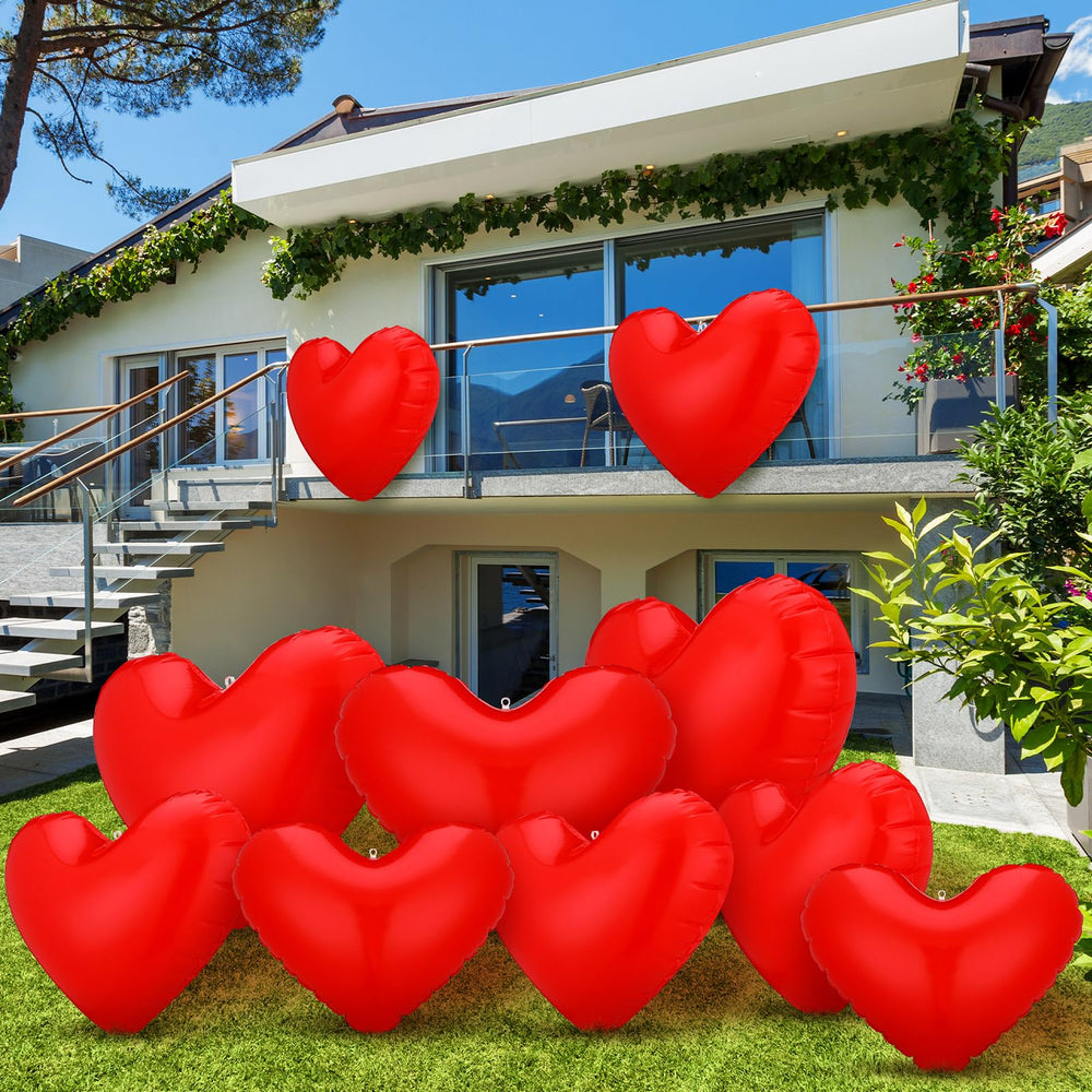 Jetec side-by-side 16 and 24 inch hearts showing size options for versatile styling