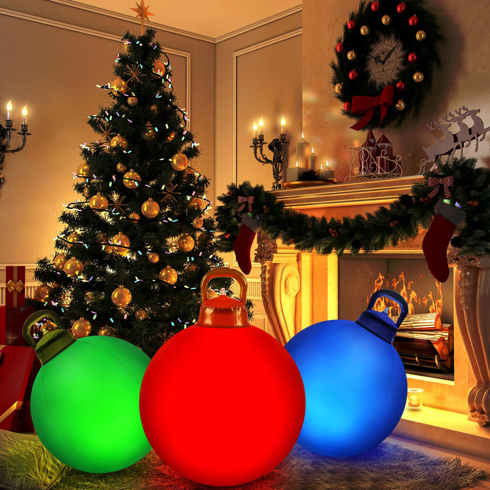 Jetec 24 inch and 18 inch ornaments side-by-side showing scale