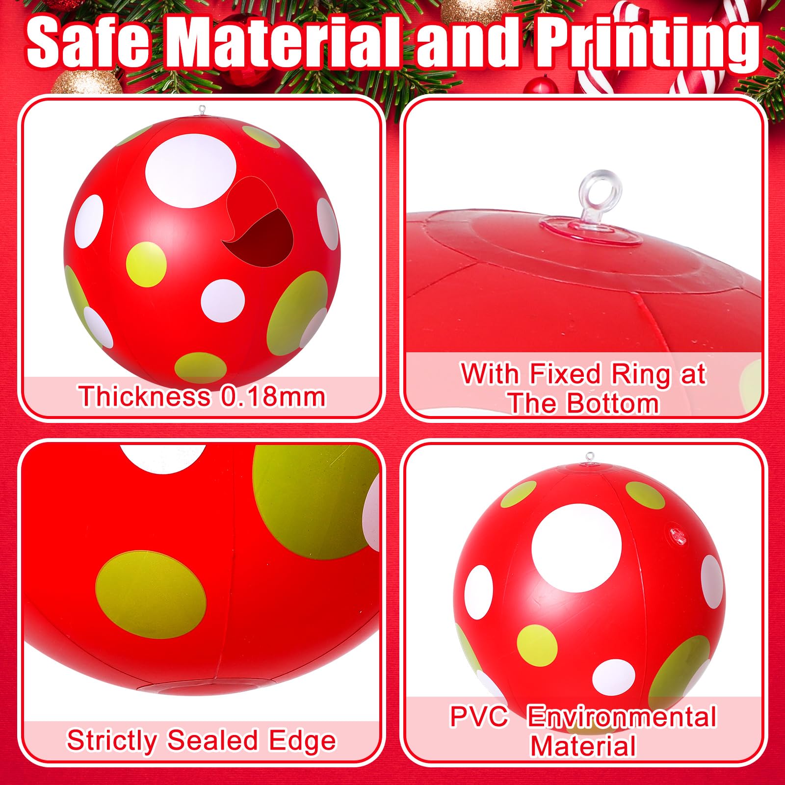 Jetec size comparison of 24-inch and 16-inch inflatables to show scale