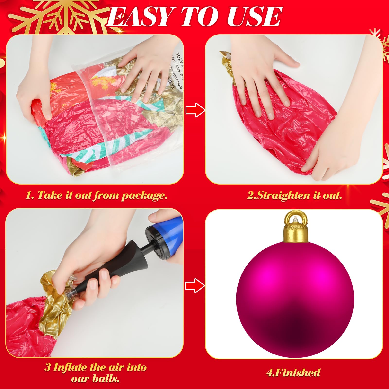 Jetec 9-inch ball held in hand showing compact, easy-to-handle size