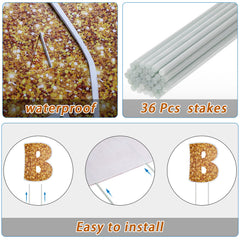 Jetec stakes inserted into a panel demonstrating simple installation and stable support