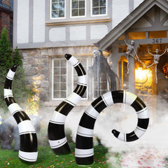 Jetec worms front yard display adding spooky curb appeal
