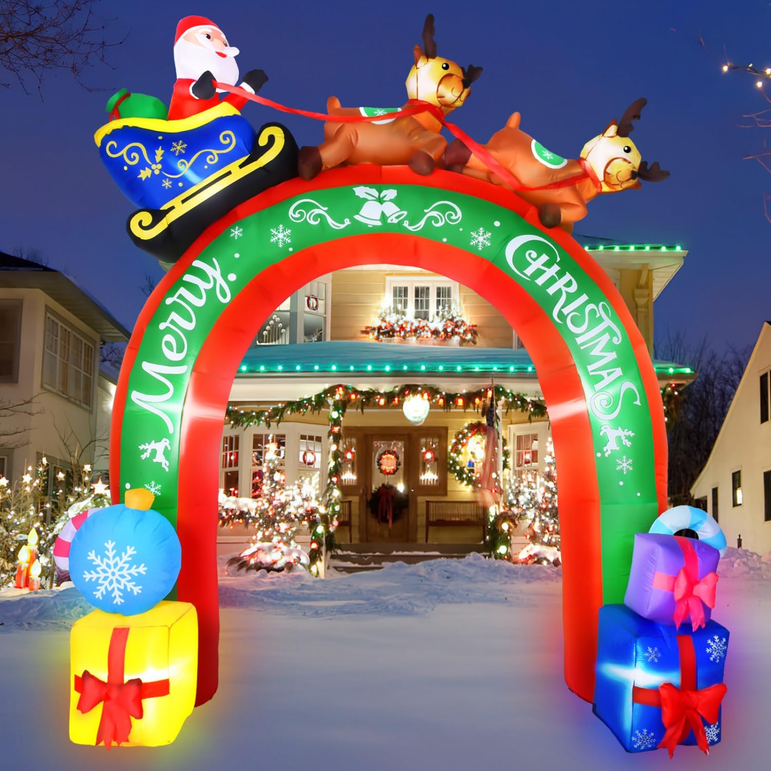 JETEHO front view of 10ft archway creating a festive entrance