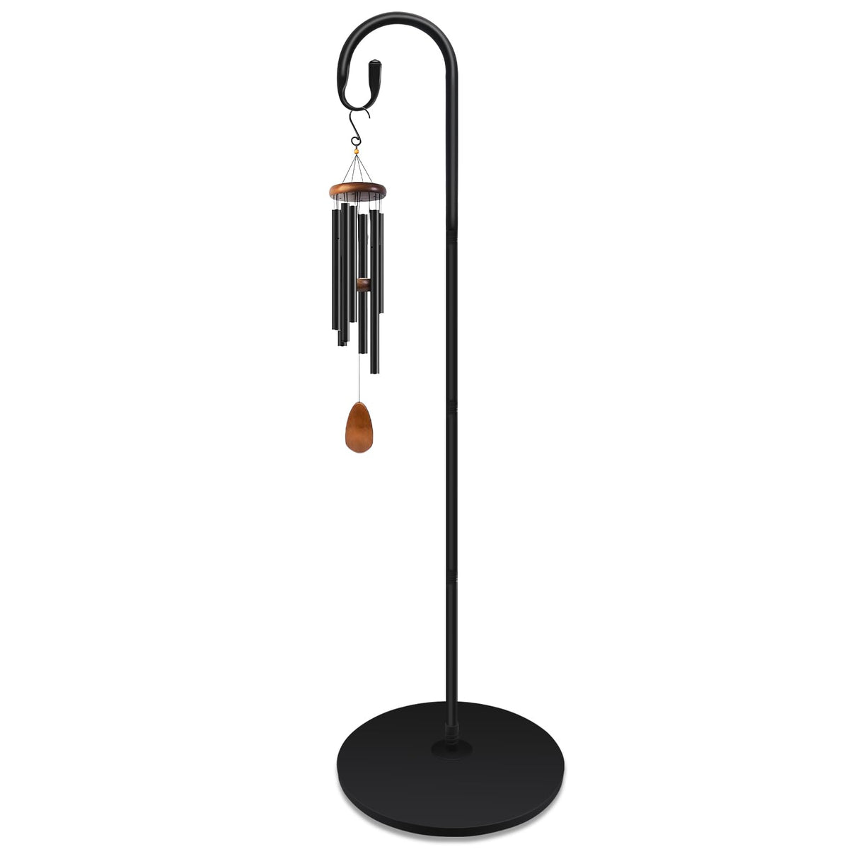 JETTIFY front view of 63-inch shepherds hook showing clean design and stability