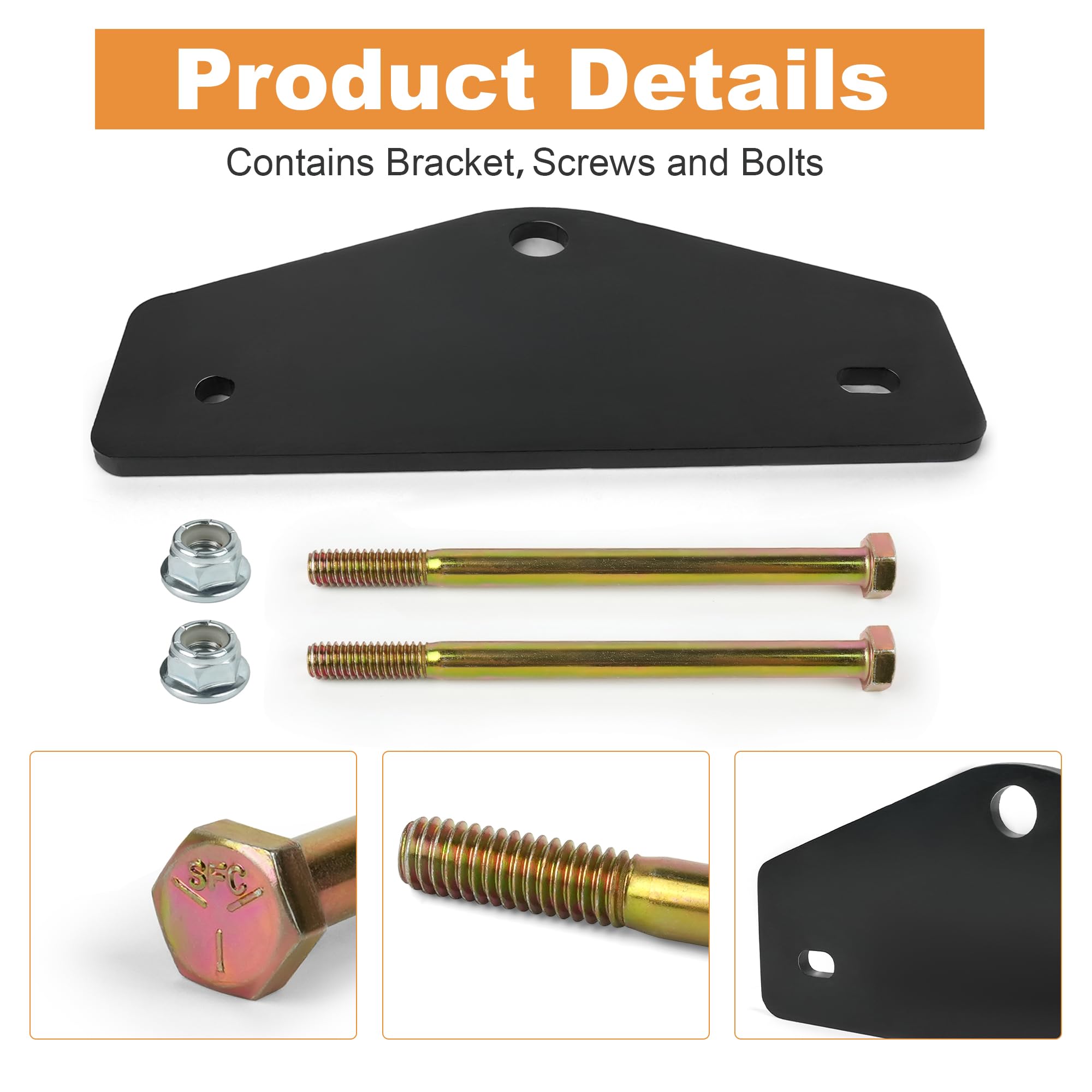 Jetuplusllc included screws and bolts laid out for easy installation benefit