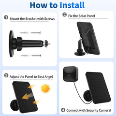 Jevehip solar panel plugged into a Blink camera demonstrating continuous power benefit for surveillance