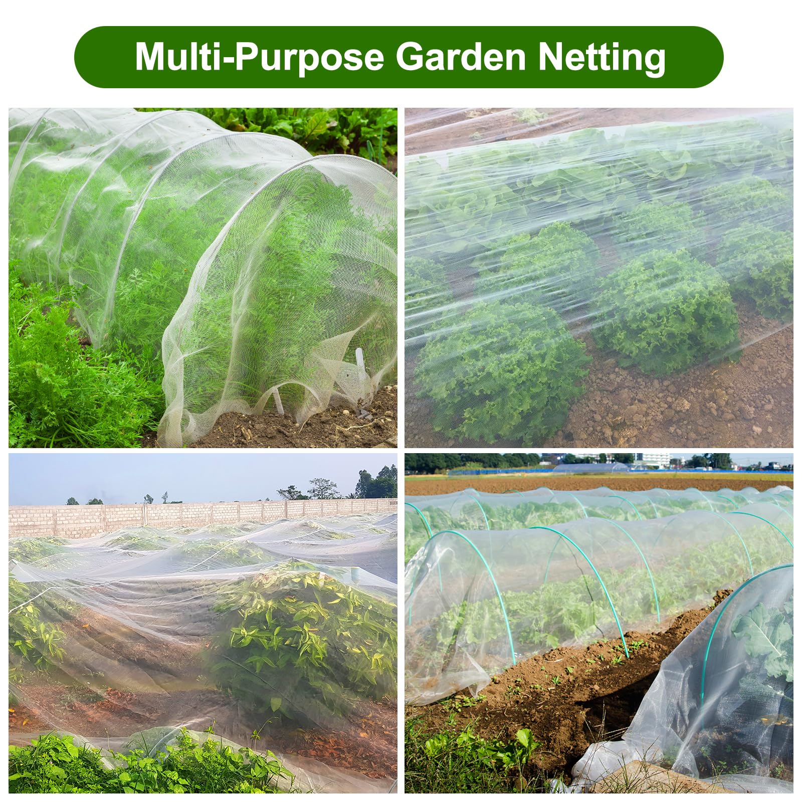 Jevrench netting being cut to size for a raised bed demonstrating customizable fit benefit