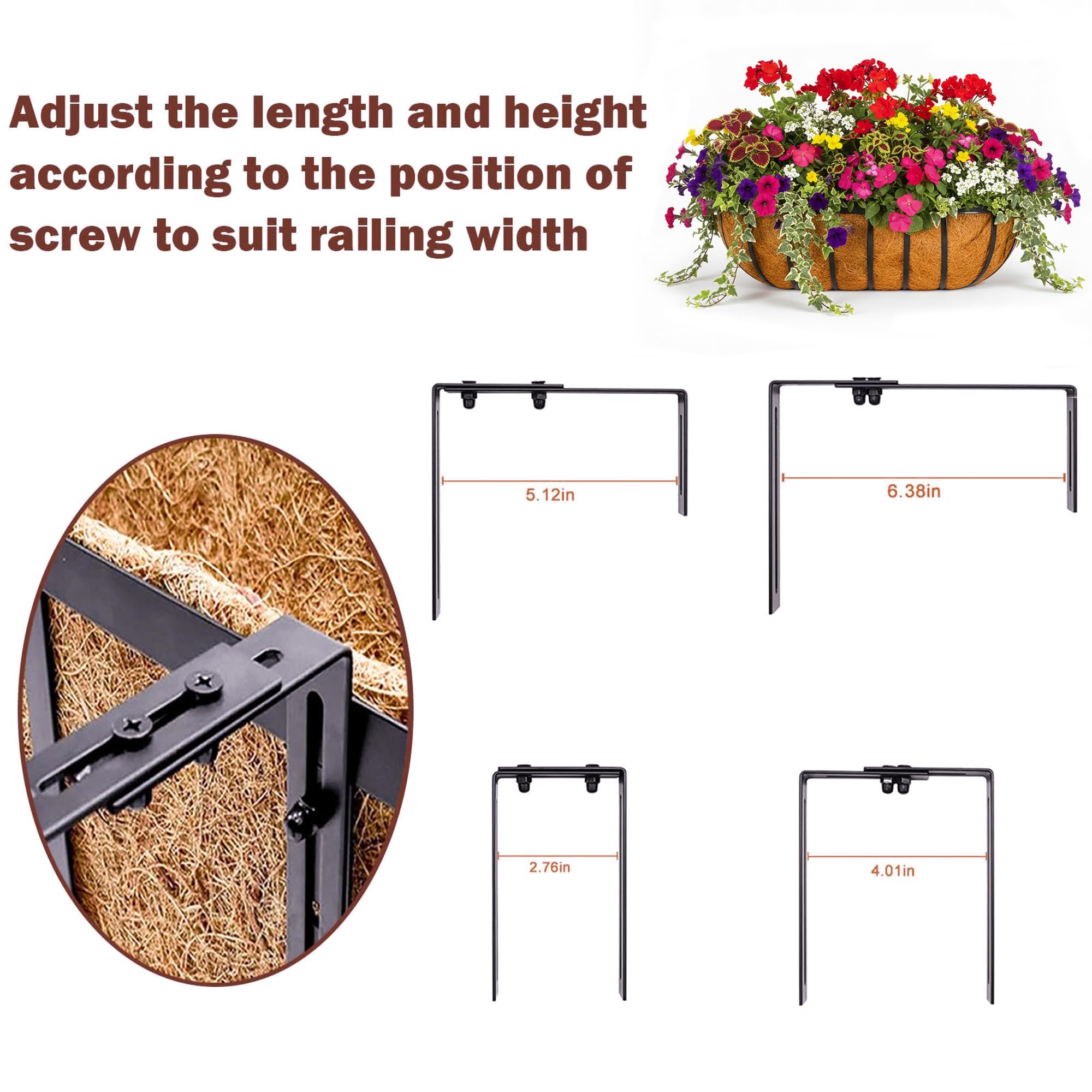 JFFLYIT included brackets and zip ties displayed for versatile installation