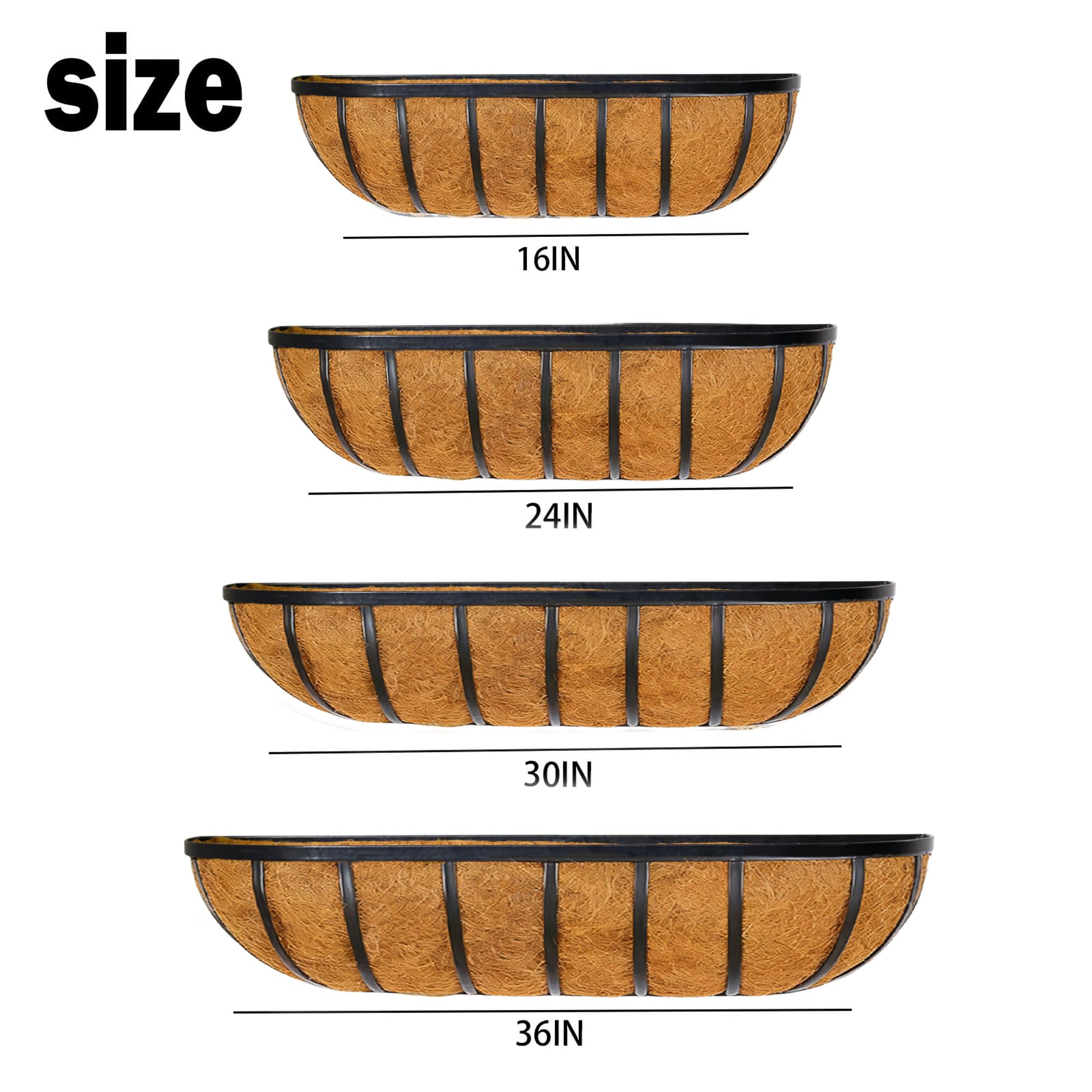JFFLYIT planter beside household items showing true 24-inch scale