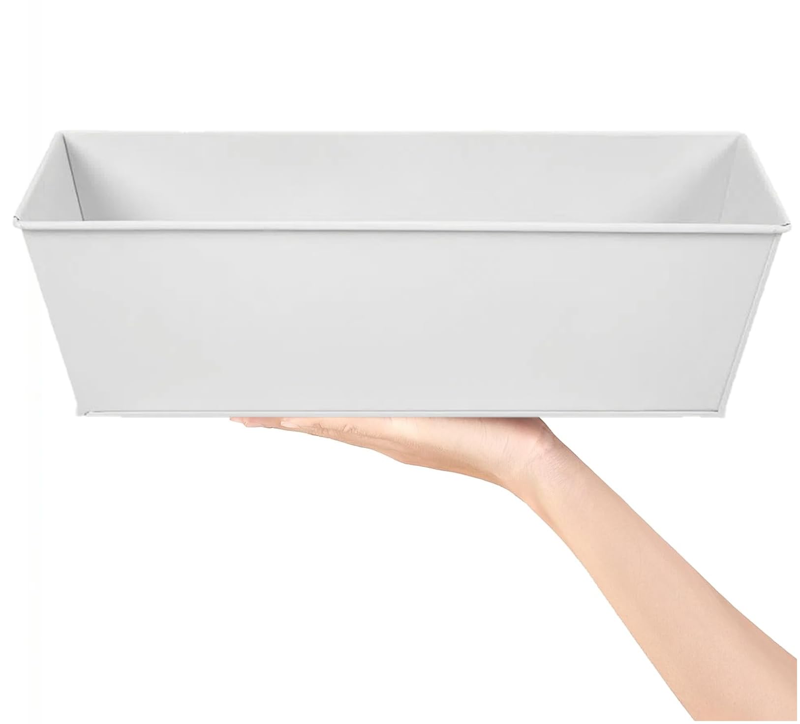 JFMAMJ planter surface texture and label, durable finish and clean aesthetic