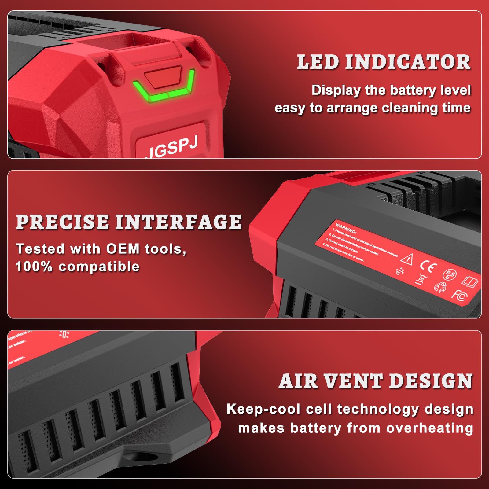 JGSPJ installed in a SKIL mower illustrating quick swap convenience