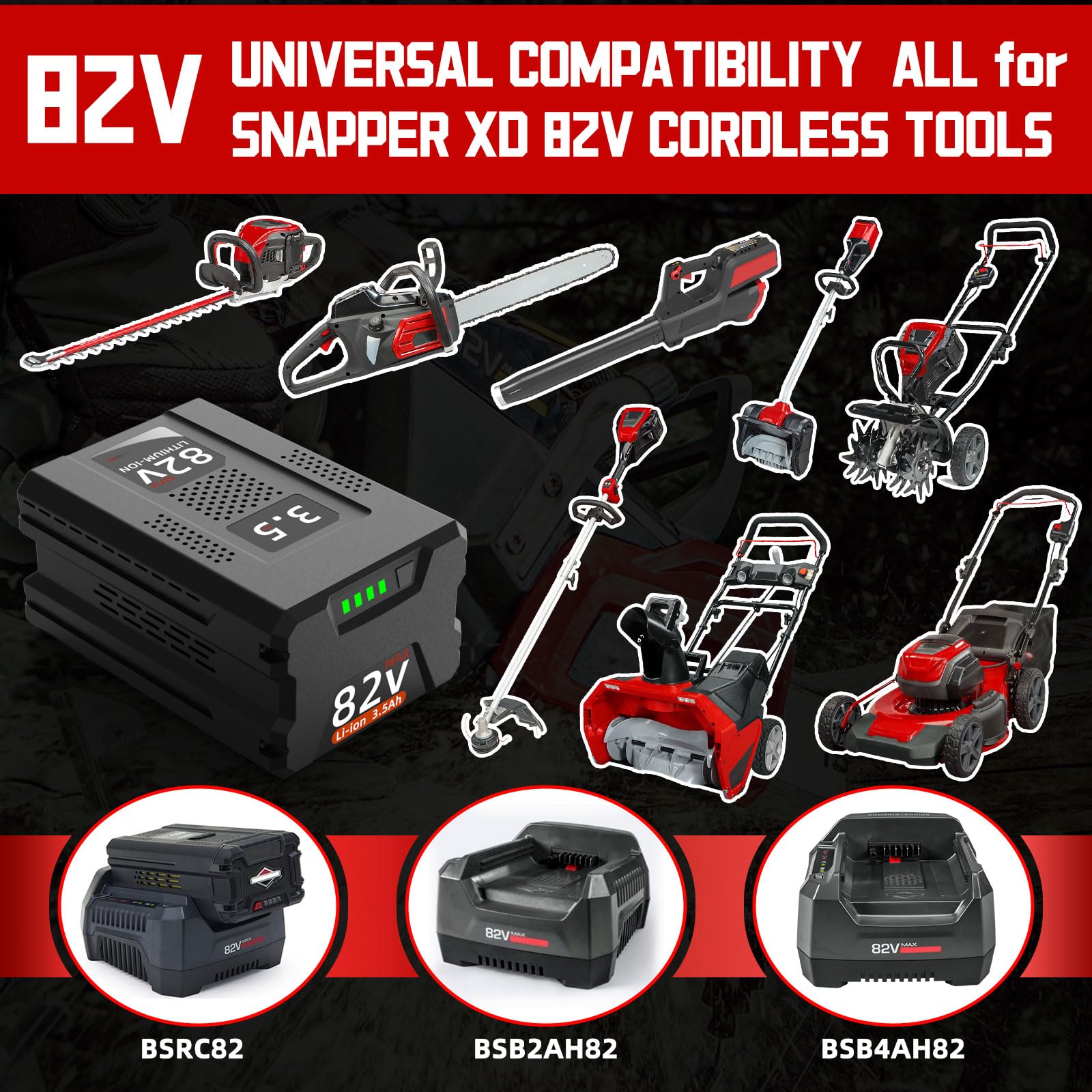 JGTM battery installed in cordless mower demonstrating compatibility
