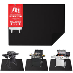 JHSafer front view grill mat protecting patio, reduces stains