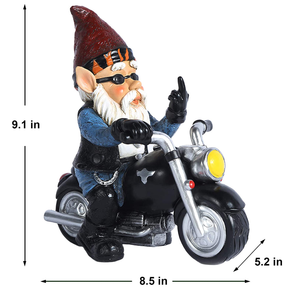 JHWKJS gnome in garden setting adding playful curb appeal outdoors