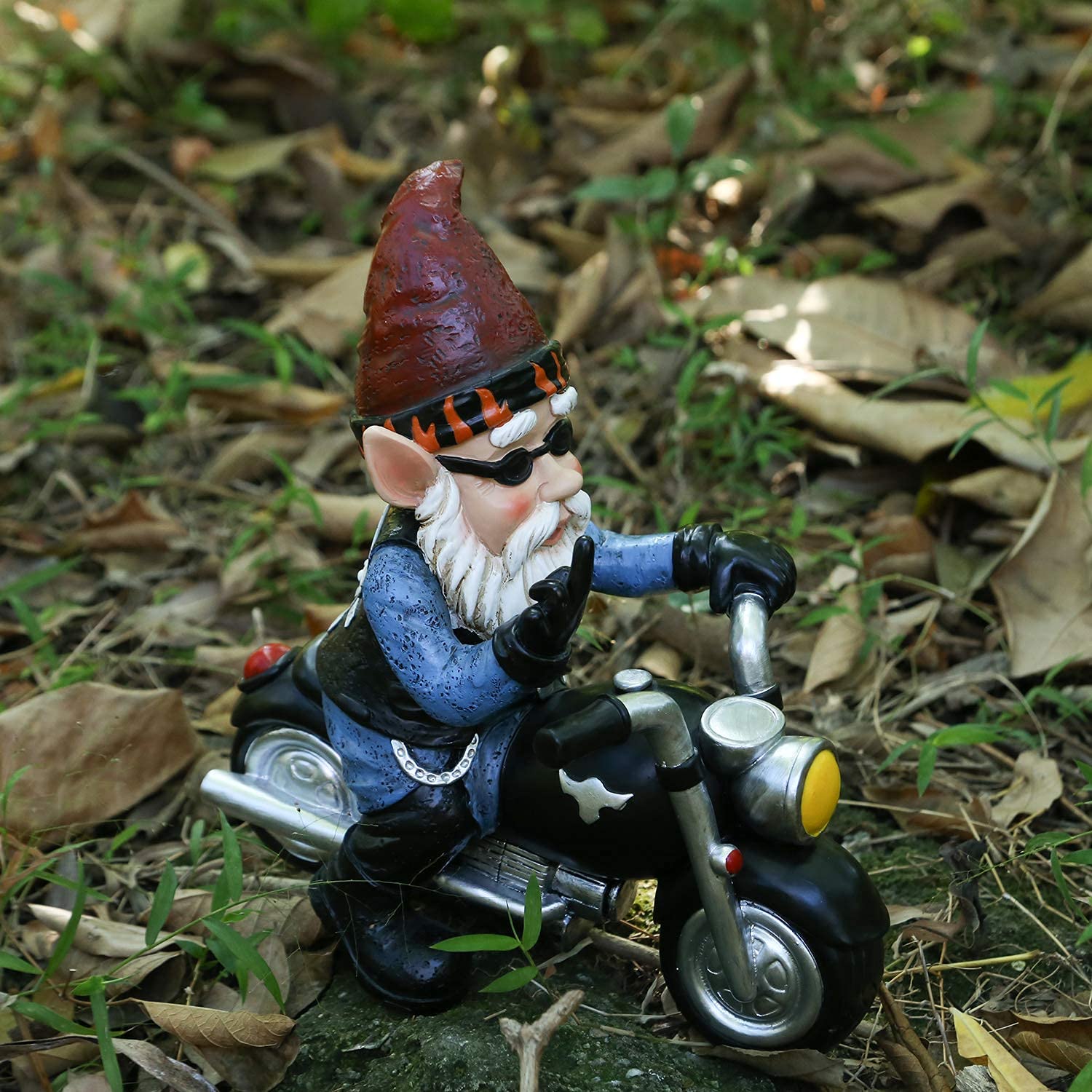 JHWKJS gnome motorcycle closeup showing textured bike paint and detail