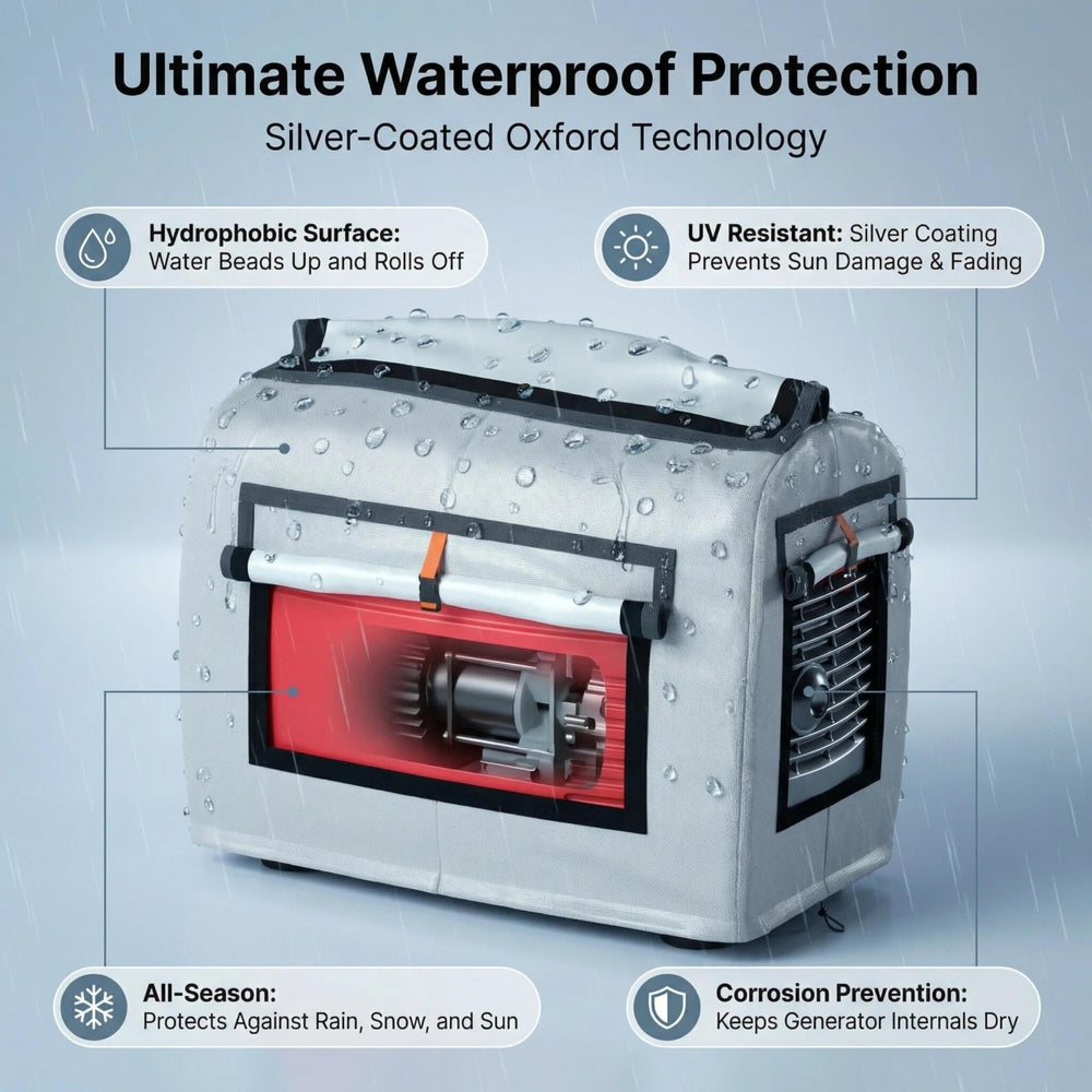 JIAHOO in camping scene covering generator, keeps equipment dry and functional
