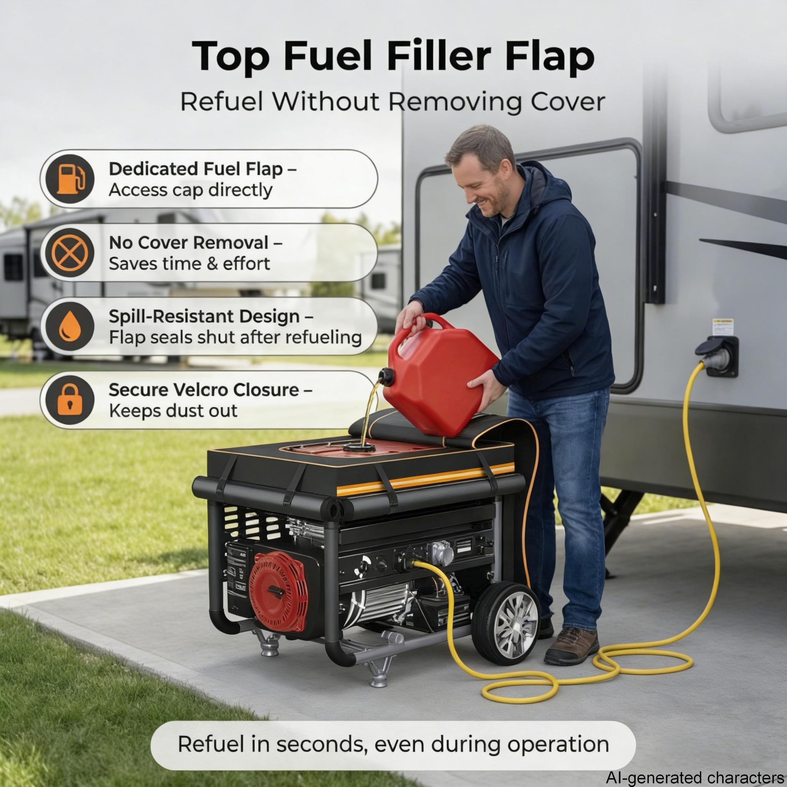 JIAHOO side pocket holding tools for convenient on-site storage