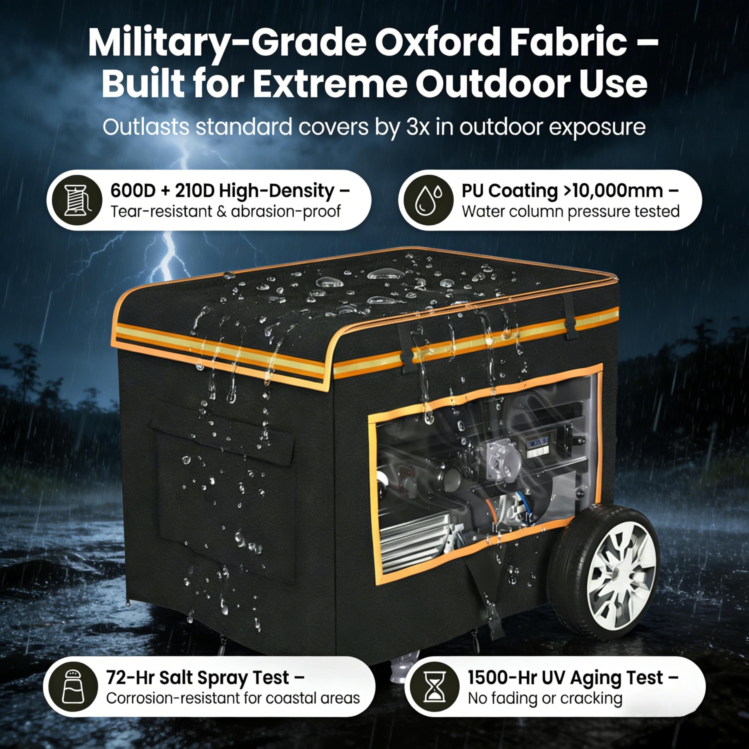 JIAHOO clear window closeup lets you read generator gauges easily