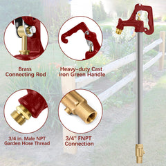 JIANBENKJ lead‑free brass foot valve detail demonstrating safe drinking‑water compatible construction