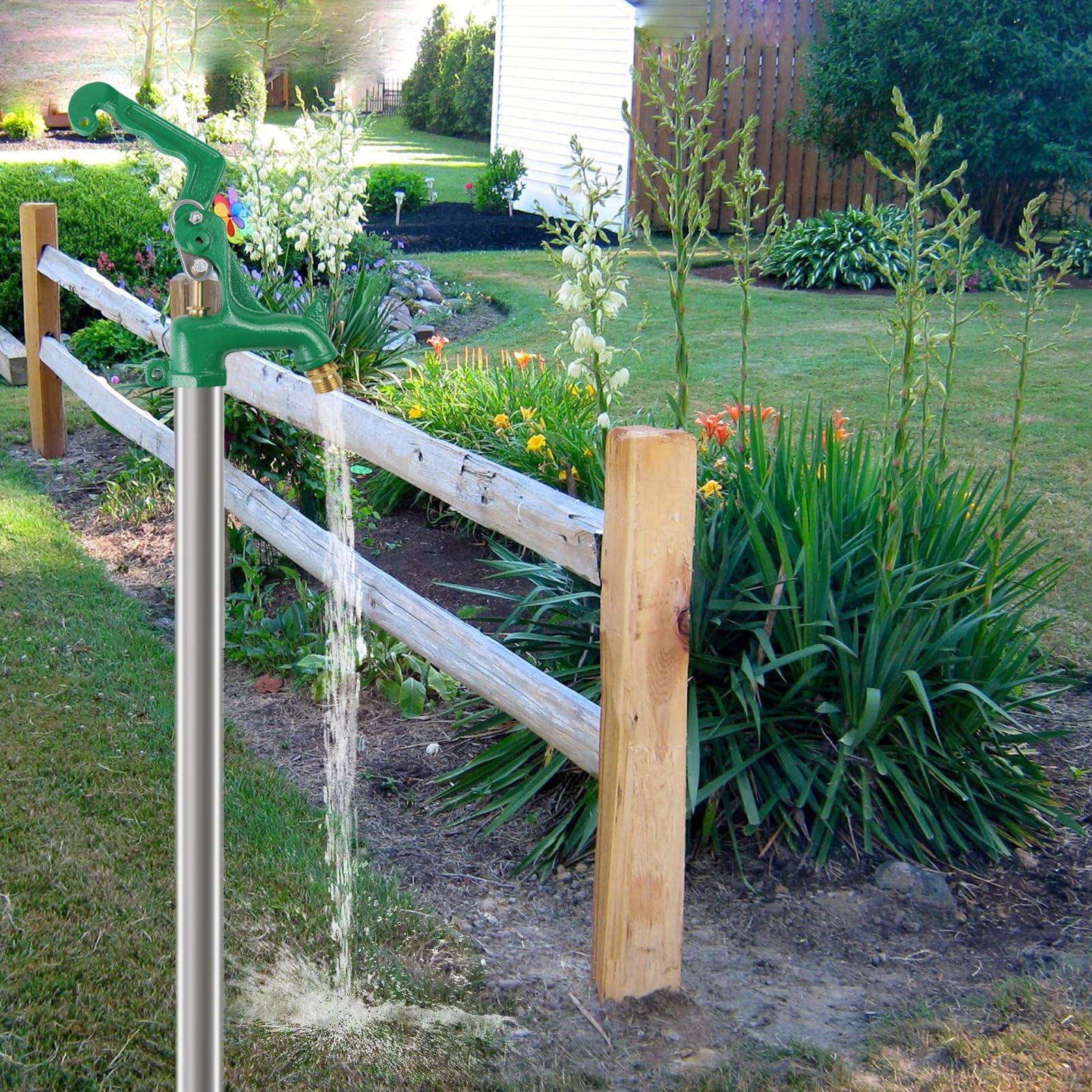 JIANBENKJ lifestyle image of garden watering and outdoor cleaning with hydrant convenience