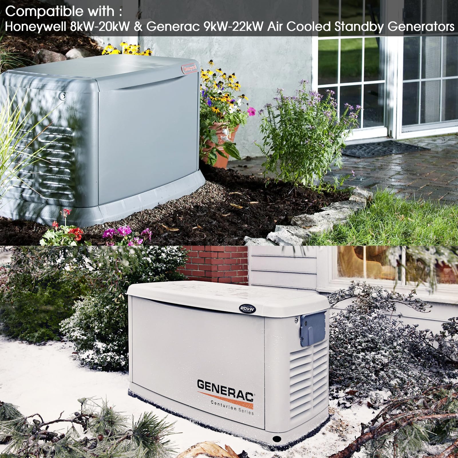 JIANBENKJ cold-weather kit on outdoor generator in snow to show protection
