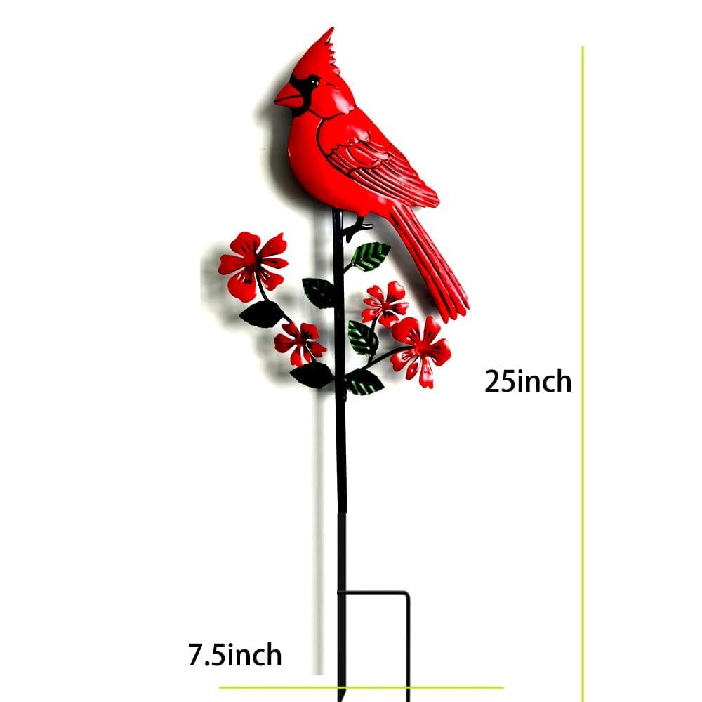 Jiasku cardinal stake lit at night providing soft pathway glow