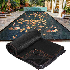 JIAYECHQI front view of 20x40 pool leaf cover showcasing full coverage benefit