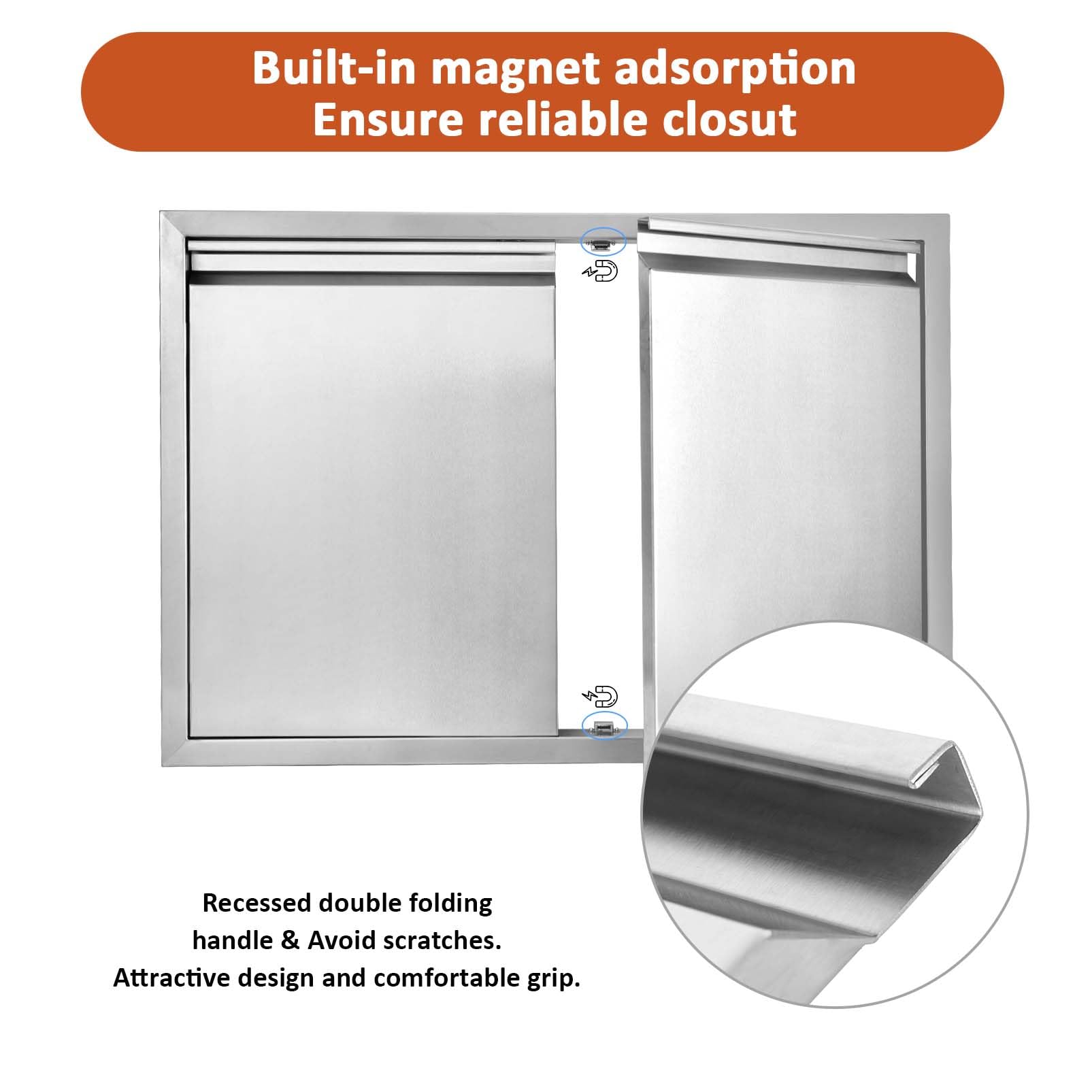 JIE JIN concealed hinge detail demonstrating corrosion-resistant hardware protection