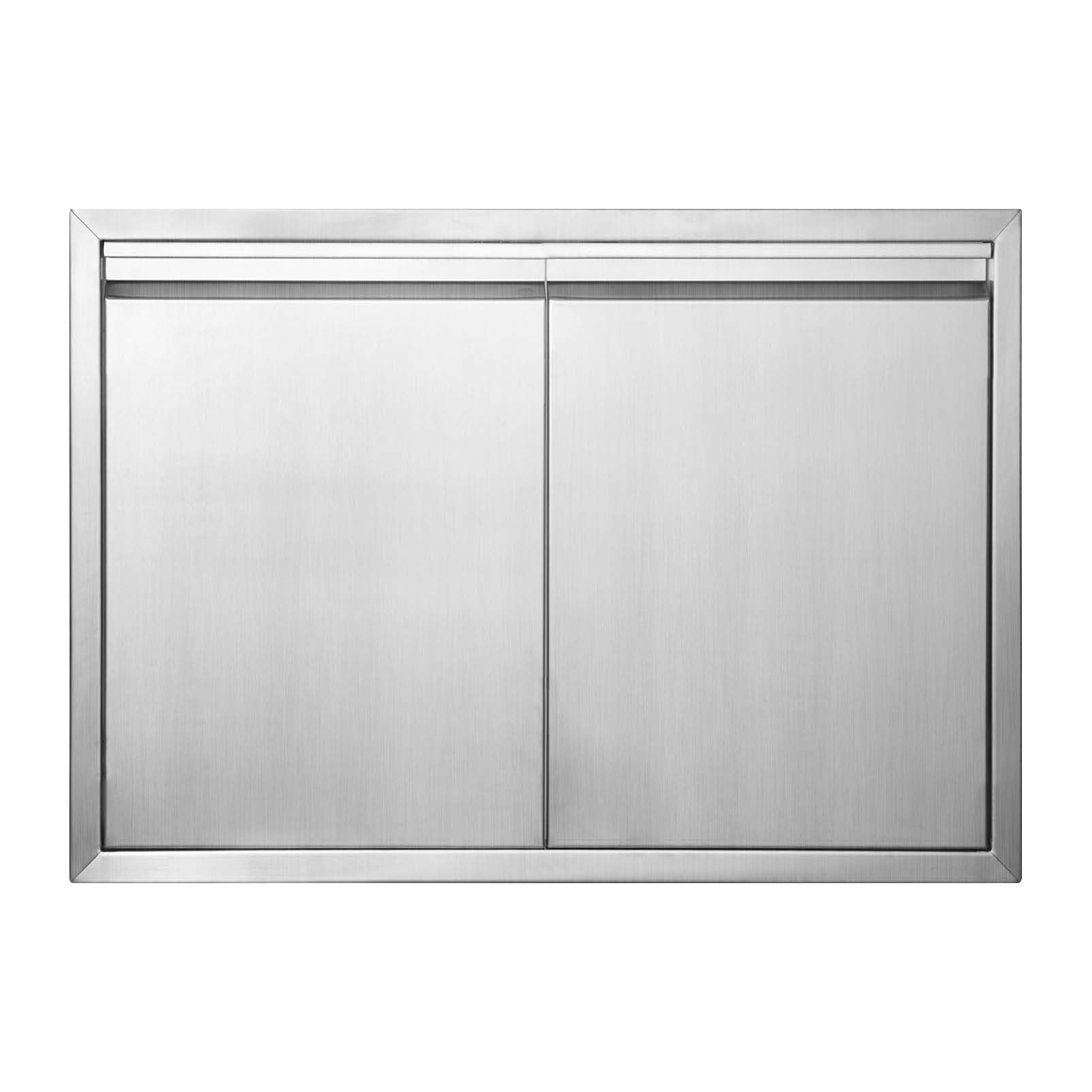 JIE JIN front view of double access door showing clean stainless finish and modern look